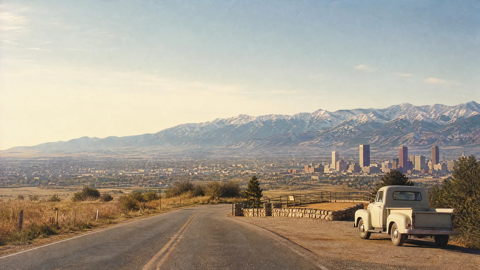 Colorado-Berglandschaft im warmen Americana-Stil